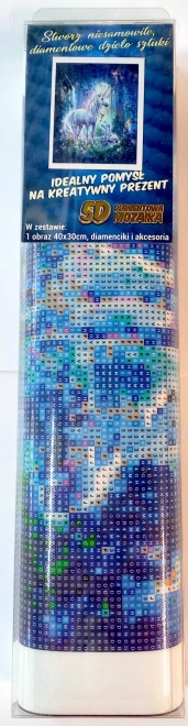 NORIMPEX Diamantno slikanje Samorogi v čarobnem gozdu 30x40cm