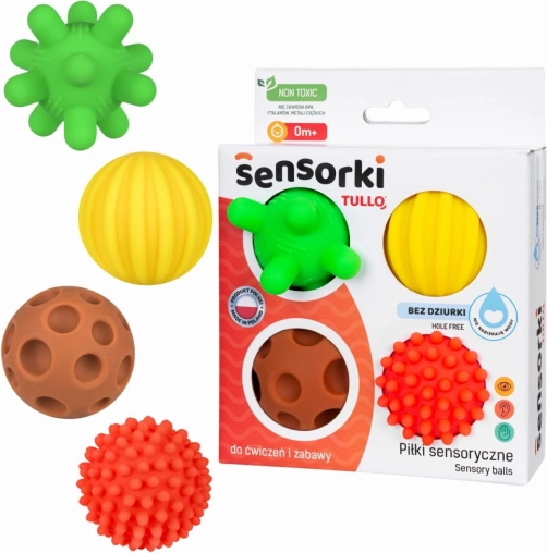 Senzorične žoge Tullo - 4 žogice