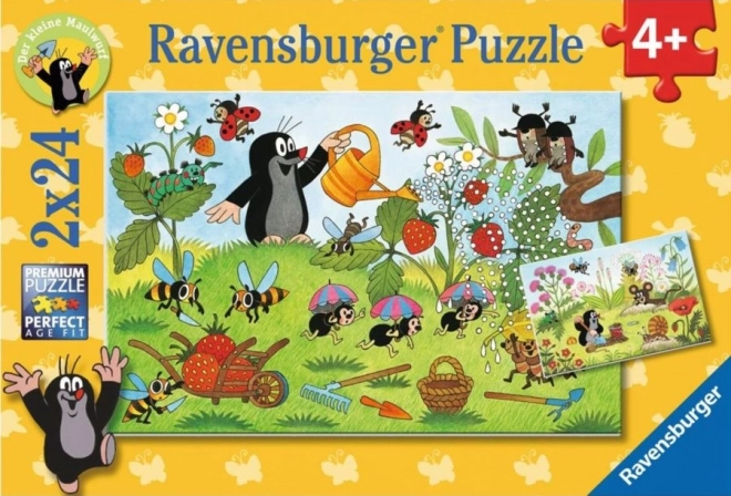 RAVENSBURGER sestavljanka Krtek na vrtičku 2x24 koščkov