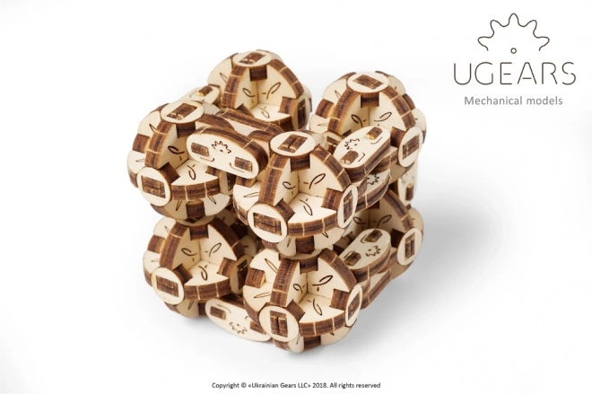 Ugears 3D sestavljanka - Fleksi kocka 144 kosov