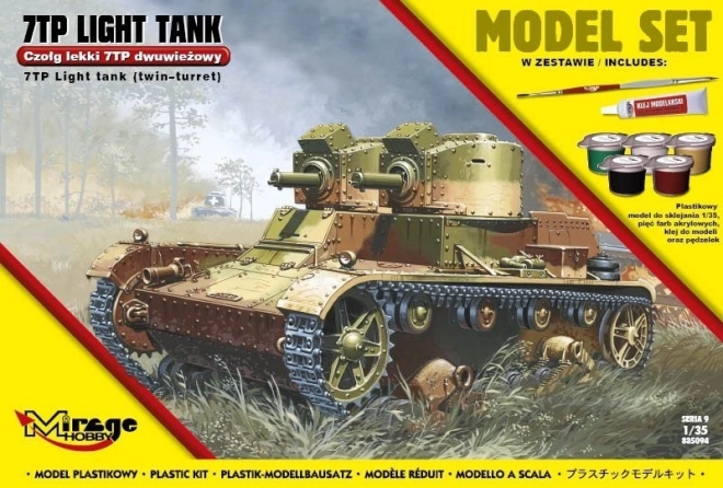 7TP poljski lahki tank, dvostolpna različica, maketa 1:35