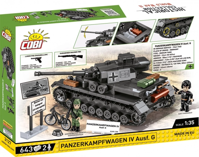 COBI 3127 Druga svetovna vojna Nemški tank Panzerkampfwagen IV Ausf. G 1:35