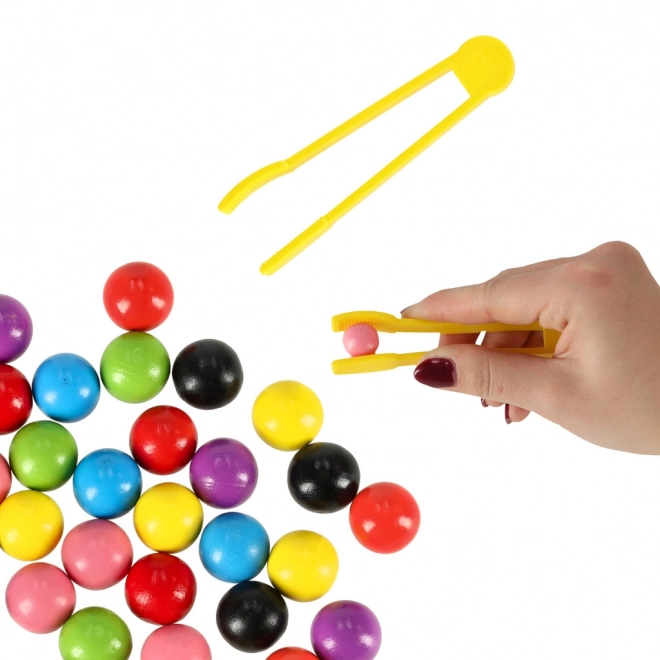 Izobraževalna sestavljanka - barvne montessori kroglice