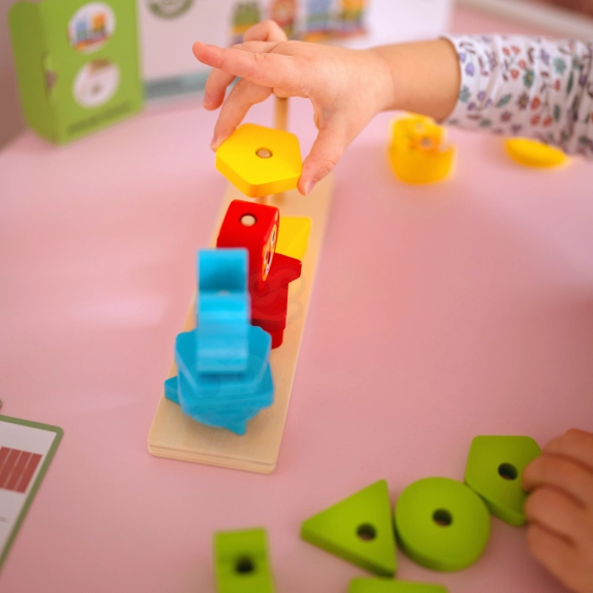 Montessori sestavljanka živali piramida 27 delov FSC