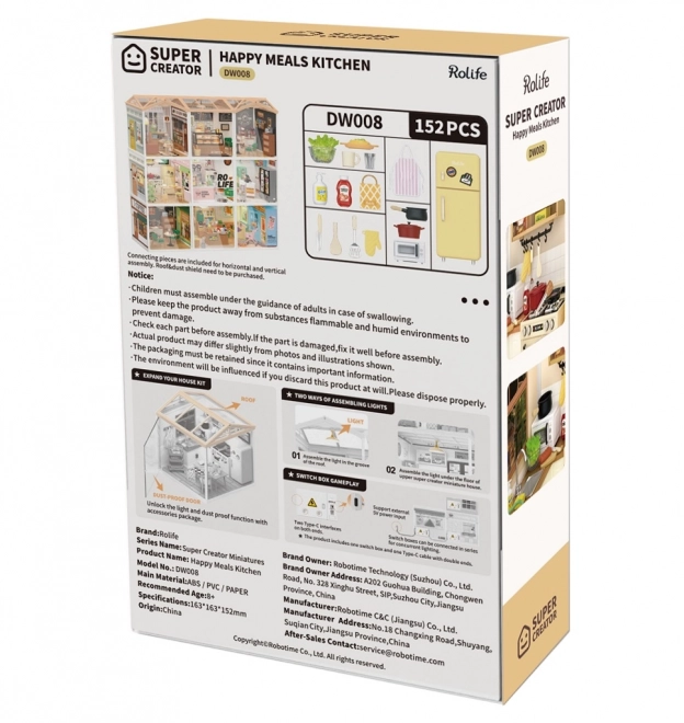 RoboTime miniatura hiške Kuhinjica Happy Meals