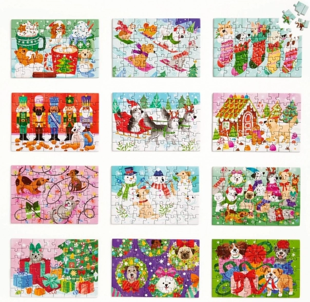 Božično odštevanje Puzzle set 12 kosov
