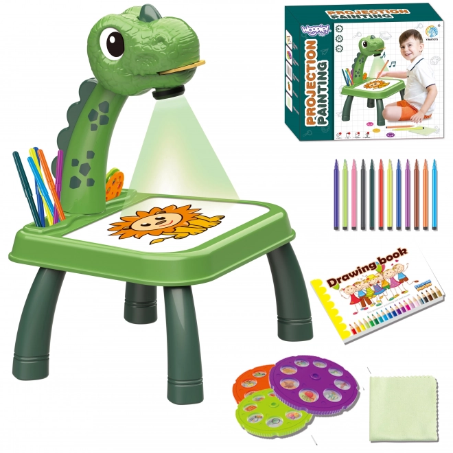 WOOPIE Dinosaurjev projektor s tablo in flomastri