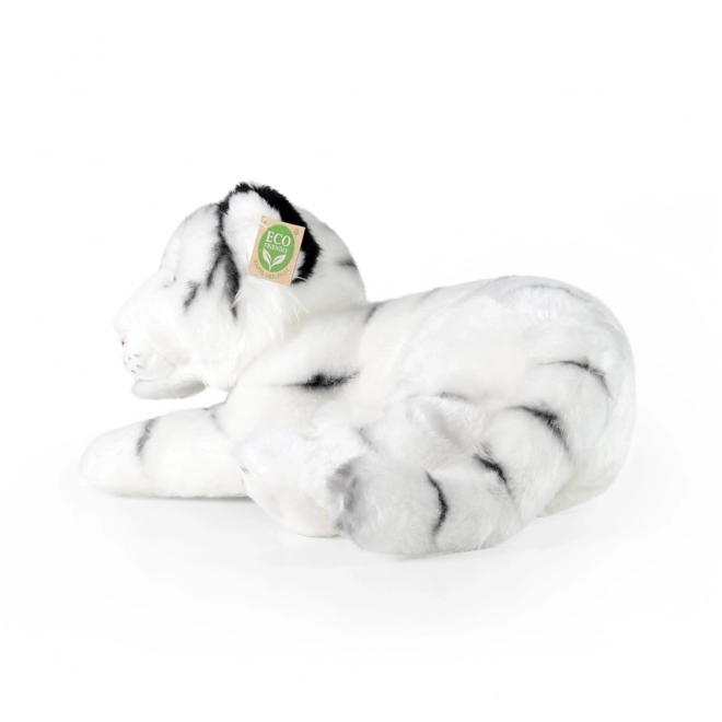 Plišasti beli tiger ležeč 36 cm EKOLOŠKO PRIJAZEN