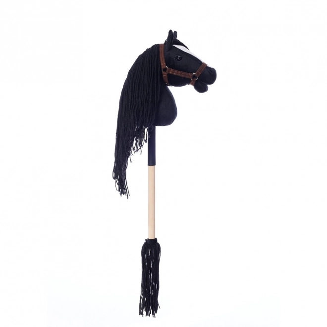 HOPPIHORSE konj na palici hobi konj velikost A4 črn