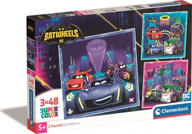 Sestavljanka 3×48 koščkov Batwheels – set treh slik