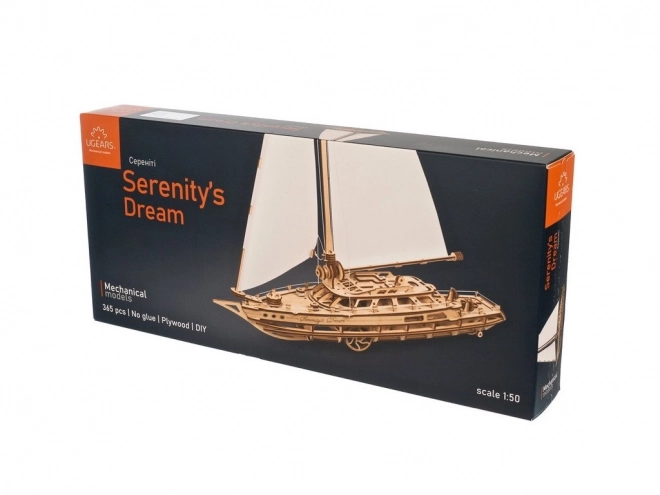 Ugears 3D Lesena Mehanska Sestavljanka Jahta Ocean Beauty