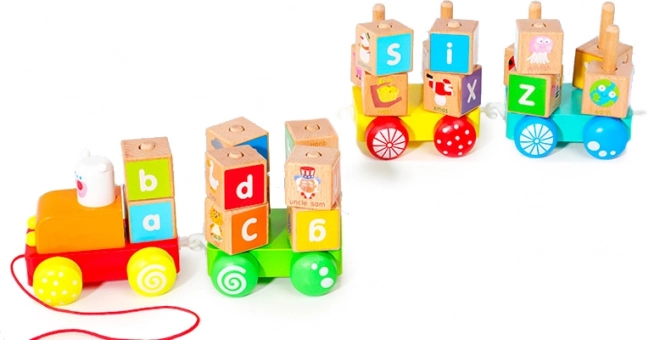 Lesen vlak z izobraževalnimi kockami abecede Ecotoys