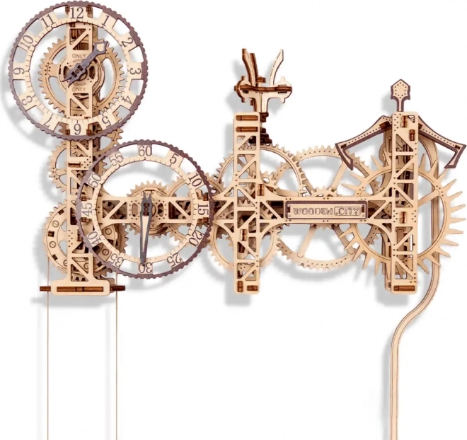 WOODEN CITY 3D sestavljanka Steampunk stenske ure 269 delov