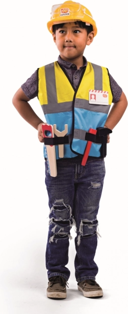 Kostum malega gradbenika BIGJIGS TOYS
