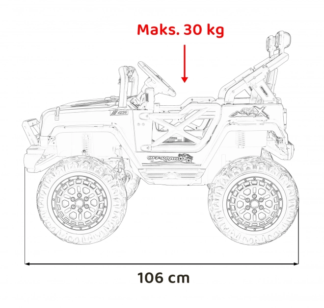 Otroški električni avto off-road črne barve