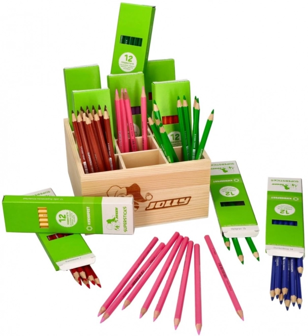 Supersticks Classic Set v Leseni Škatli, 144 kosov