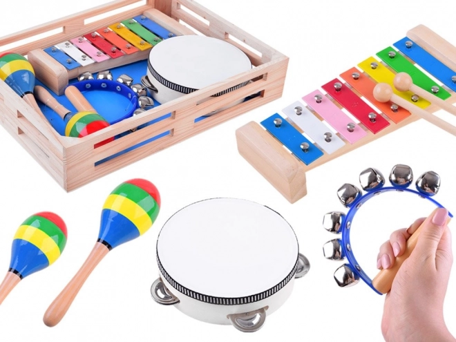 Leseni glasbeni set za otroke