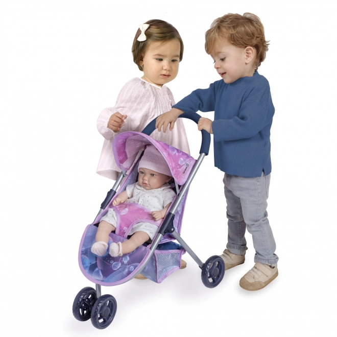 DeCuevas 90276 Športni voziček za punčke trikolesni Magic Bubble 2024 - 55 cm
