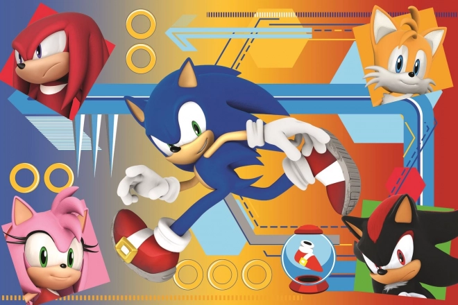Sestavljanka Sonic 60 delov Sonic v akciji