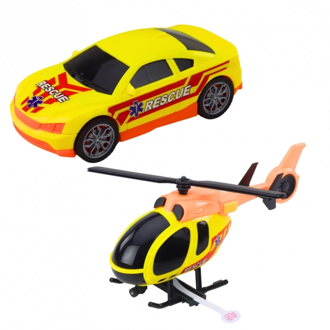 Reševalni komplet s helikopterjem in avtomobilom