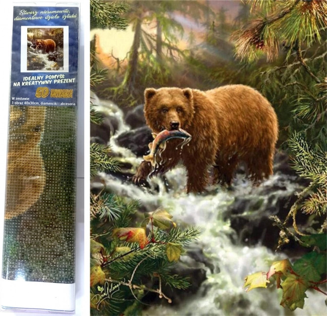 Norimpex Diamantno slikarstvo Medved na lovu 30x40cm