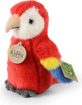 Plišasti ara papagaj 16 cm rdeč ECO FRIENDLY – RAPPA