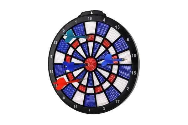 Tarča z puščicami 4 kosi plast premer 28cm v škatli 39x31x3cm