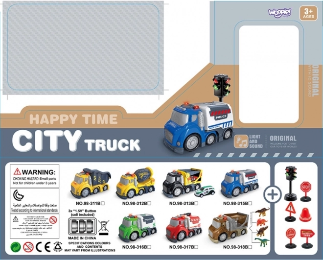 Woopie City Truck za smeti zvokovni in svetlobni efekti