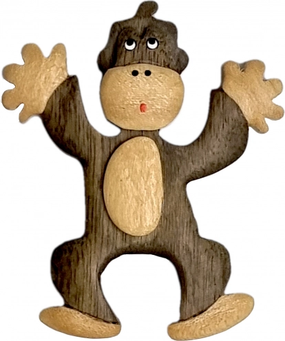 Leseni magnet za hladilnik – opica 2Kids Toys
