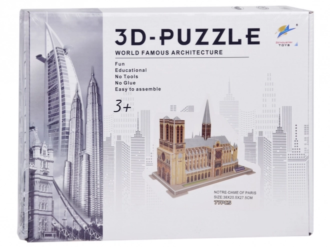 3D Sestavljanka Katedrala Notre-Dame v Parizu