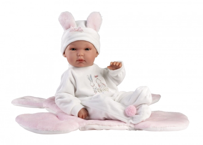 Realistična punčka New Born deklica s celovinilnim telesom 35 cm