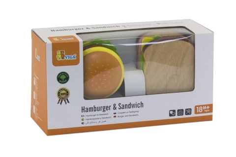 Leseni hamburger in sendvič