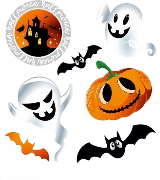 Našivki za likanje Duhovi Halloween – mali list