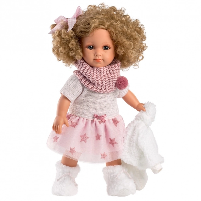 Llorens 53542 ELENA - realistična punčka z mehkim tekstilnim telesom - 35 cm