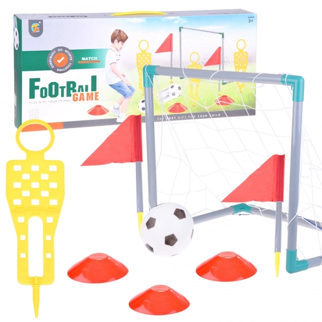 Nogometni gol za otroke s pripomočki
