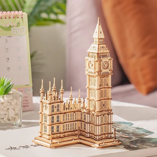 RoboTime leseni 3D puzzle ura stolp Big Ben sveti