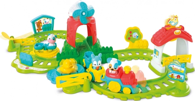CLEMENTONI BABY Interaktivni igralni set vlak na kmetiji z zvoki