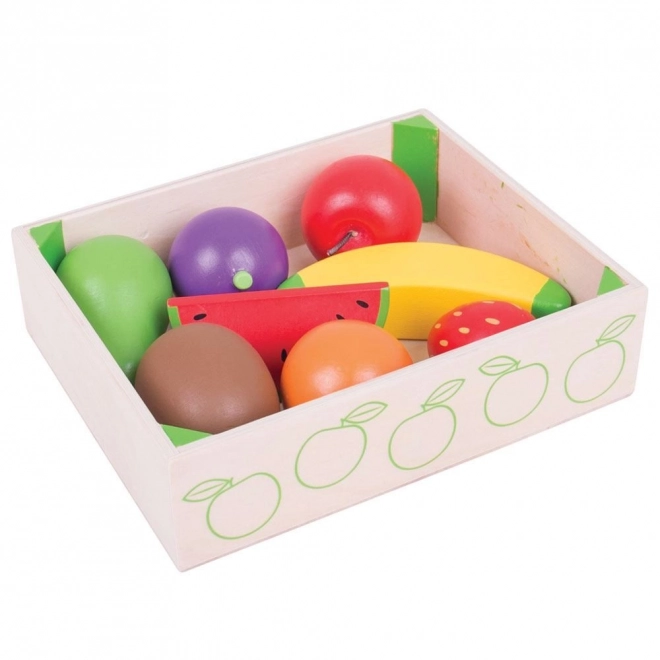 Škatla s sadjem lesene igrače Bigjigs Toys