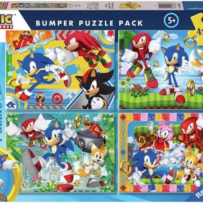 Ravensburger puzzle Sonic Ježek 4x100 kosov