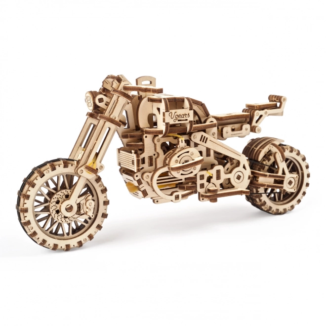 Ugears 3D puzzle Motocikel s prikolico 380 kosov