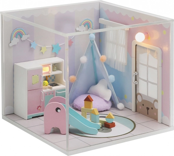 Miniatura hišice Mavrična hiša za otroke
