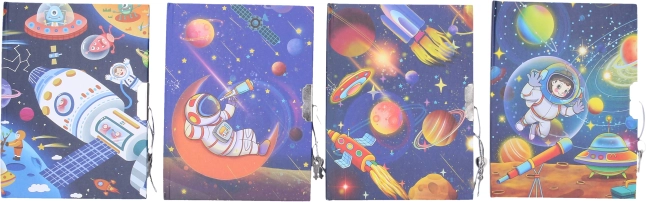 Poeznik z ključavnico 11×15 cm – vesolje, nepodčrtan
