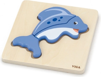 Lesene vstavljanke, sestavljanka delfin VIGA