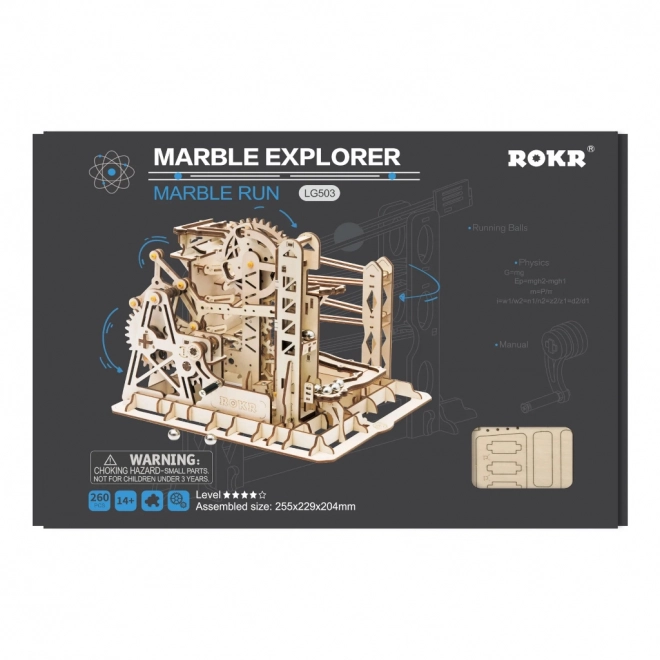 Kroglična steza Marble Explorer - 3D lesena sestavljanka