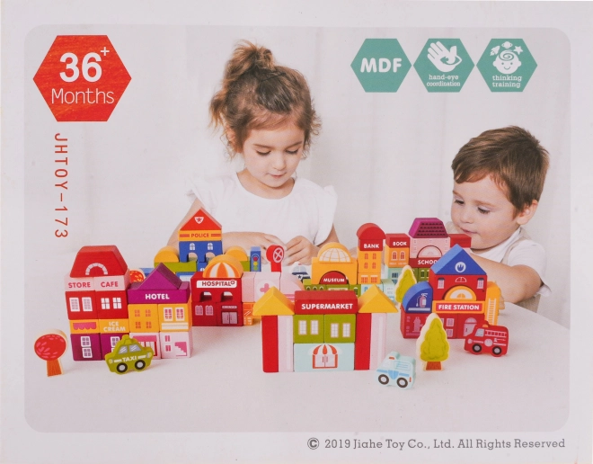 Leseno Mesto – Konstrukcijski set za otroke od 3 let