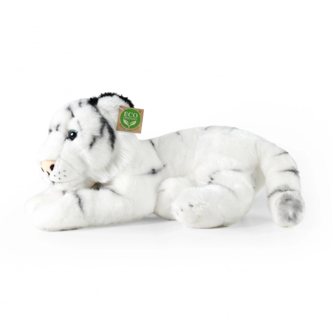 Plišasti beli tiger ležeč 36 cm EKOLOŠKO PRIJAZEN