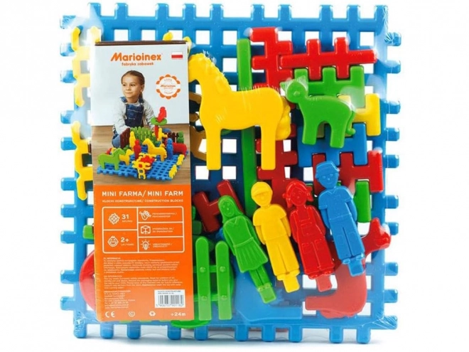 Marioinex gradbeni set Mini farma Wafle