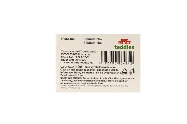 Kovinska pravljica torbica enorog z zaklepanjem 15x14cm 3 barve v plastični škatli
