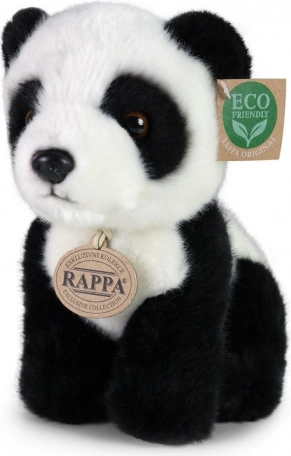 Sedeča plišasta panda 18 cm, okolju prijazna