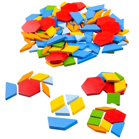 Bigjigs Toys Lesena barvna mozaika
